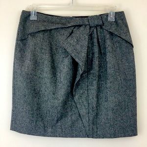 Banana Republic Grey Wool Skirt With Bow
